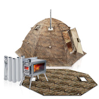 RBM All-Seasons tent  UP-5 for 2-6 person + Wood Stove Caminus M + Three-Layer Floor