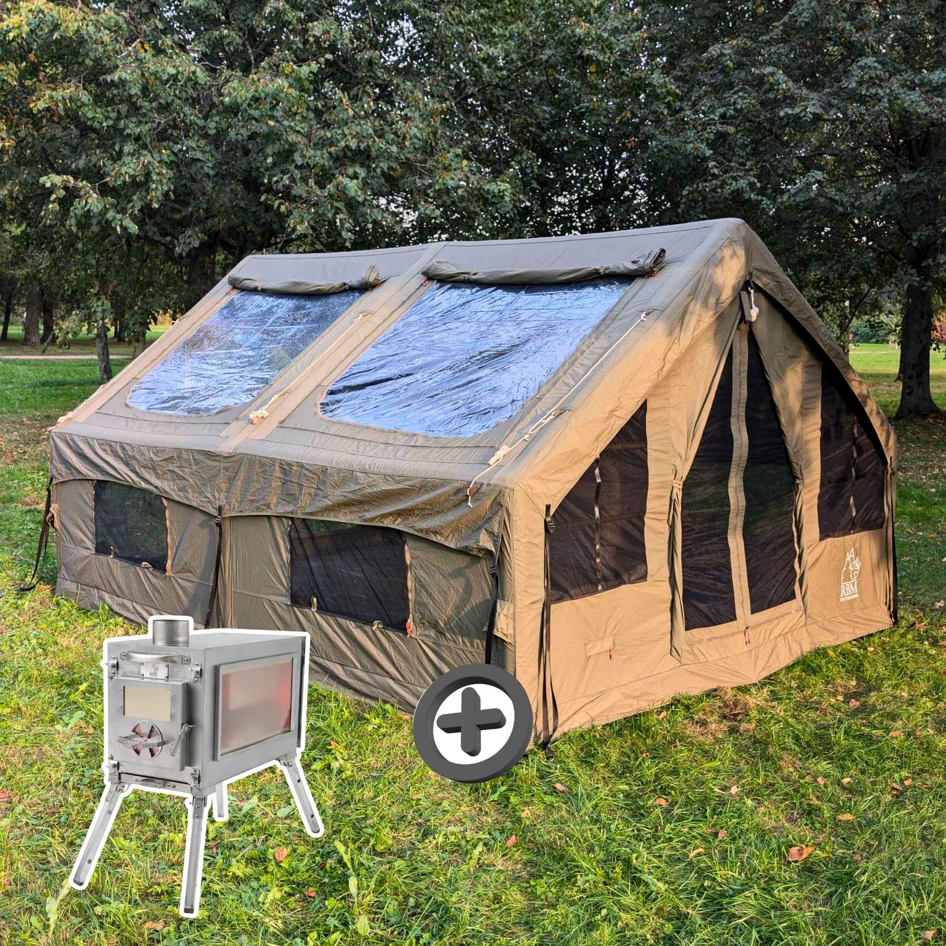 RBM Panda Forest Green + Wood Stove Caminus M Bundle – RBM Outdoors