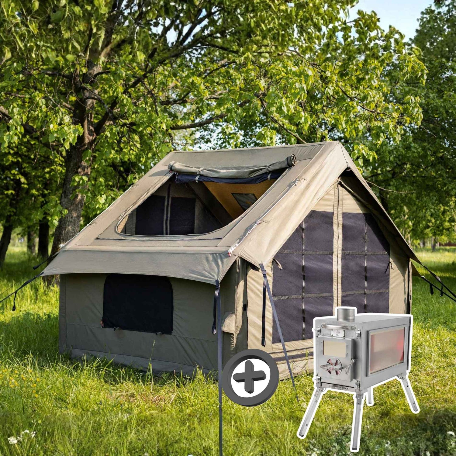 RBM Panda Air Medium Forest Green small inflatable camping tent