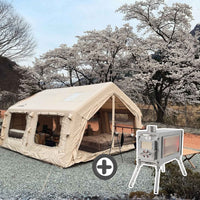 Coody 13.6 Beige (2-8 person) + RBM Wood Stove Caminus M - RBM Outdoors