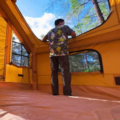 RBM Panda Medium Sunny Beige inflatable tent with removable front wall