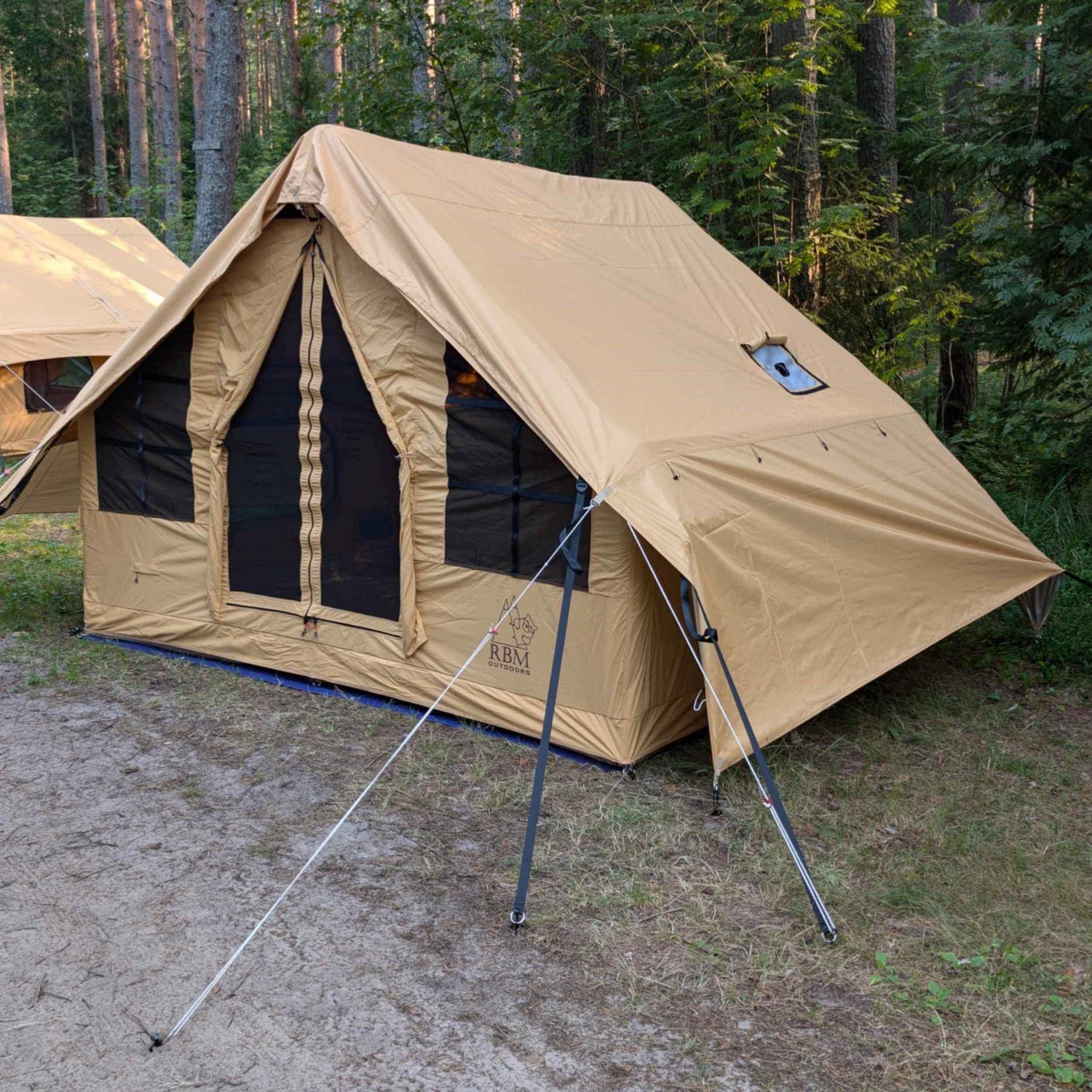 medium sized tent Panda Medium Sunny Beige + Wood Stove Caminus S Bundle