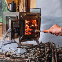Small Wood Stove With Fire-Resistant Glass «Caminus S»