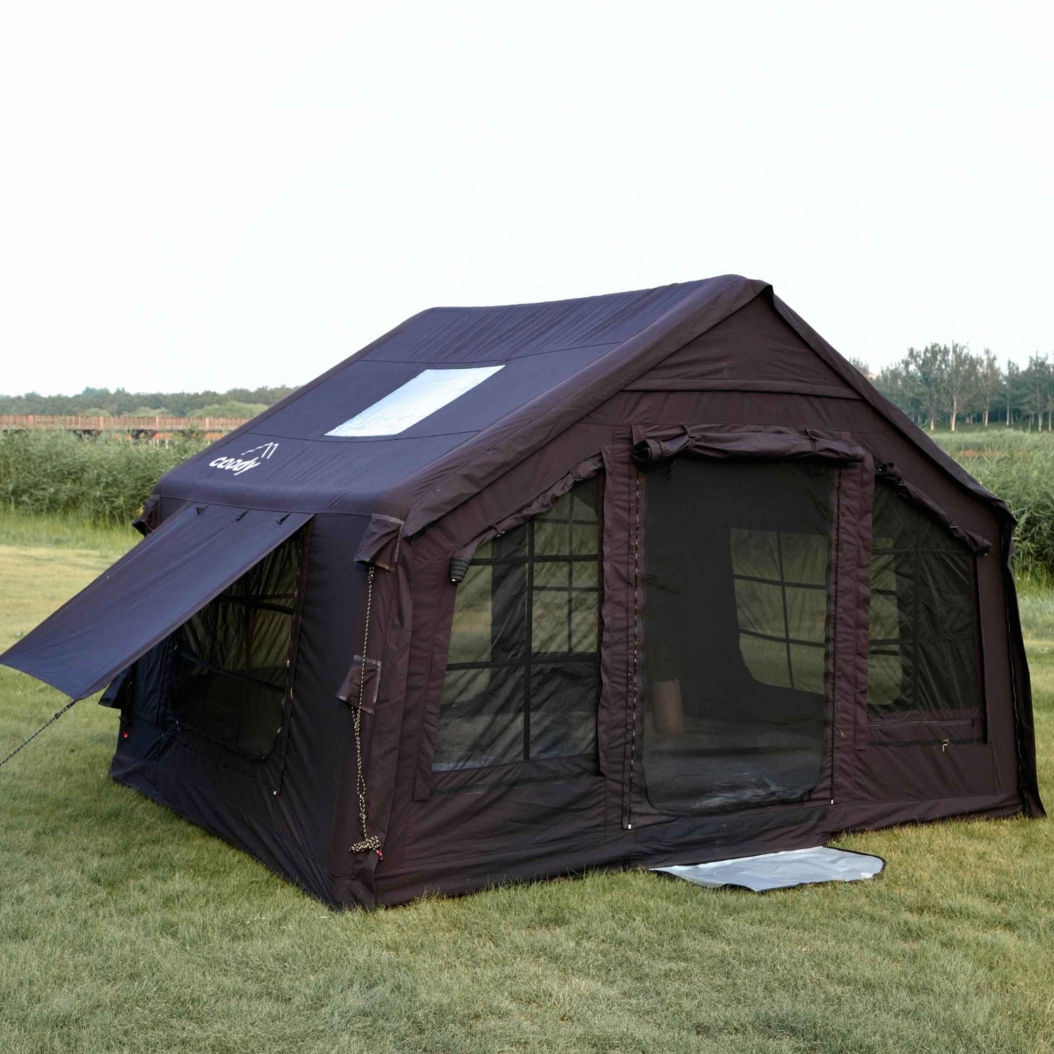 Coody 8.0 Black - Inflatable Tent House for Camping 1-4 person