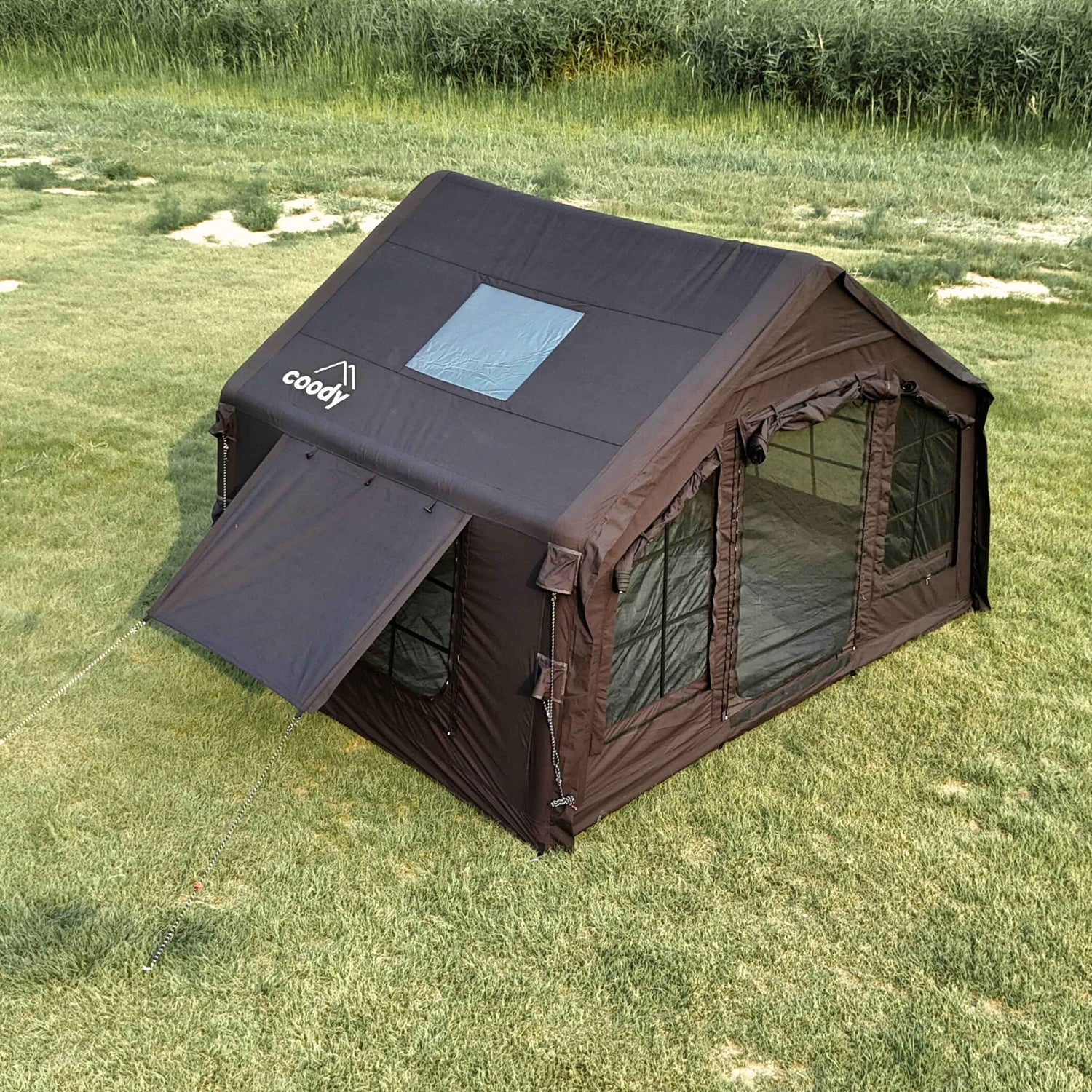 Coody 8.0 Black - Inflatable Tent House for Camping 1-4 person