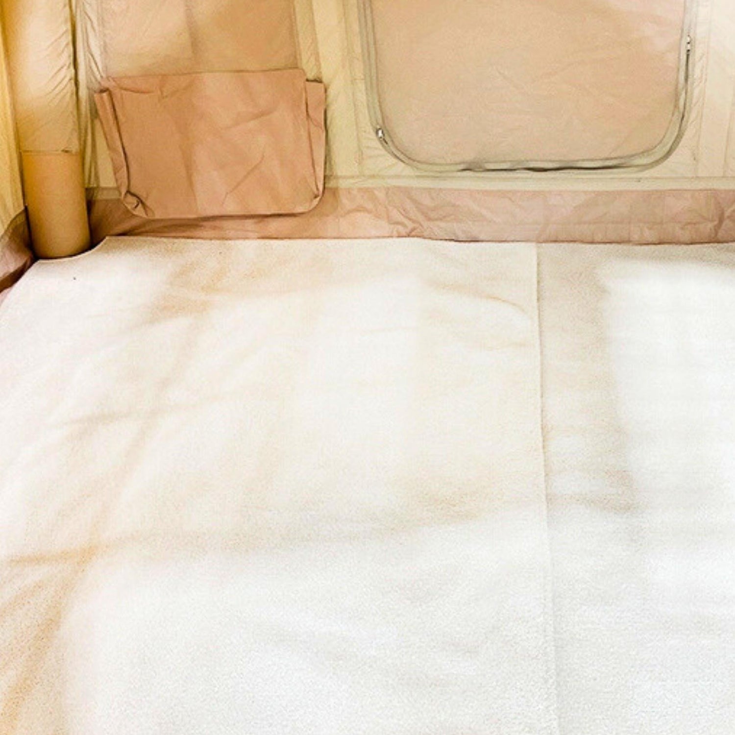 Thick soft tent flooring for luxury glamping and premium family camping interior