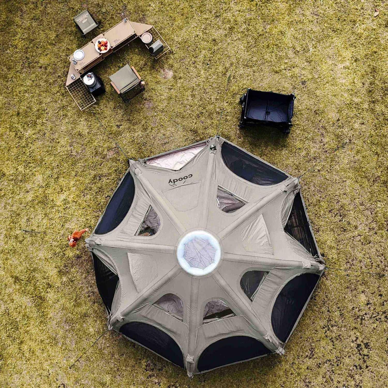 Coody Aurora Dome | RBM Outdoors Inflatable tent Octopus Forest Green for 2-4 person