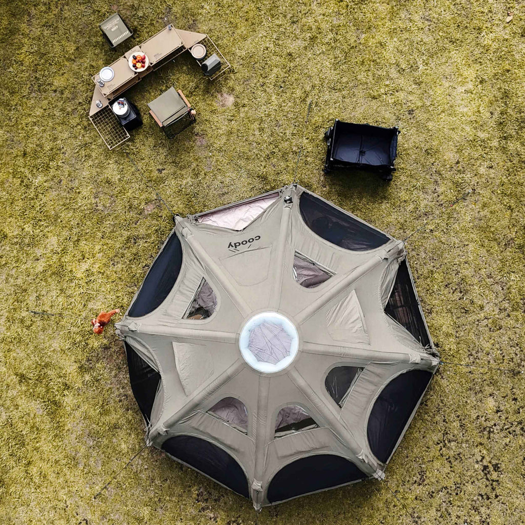 Coody | RBM Inflatable tent Octopus Forest Green for 2-4 person