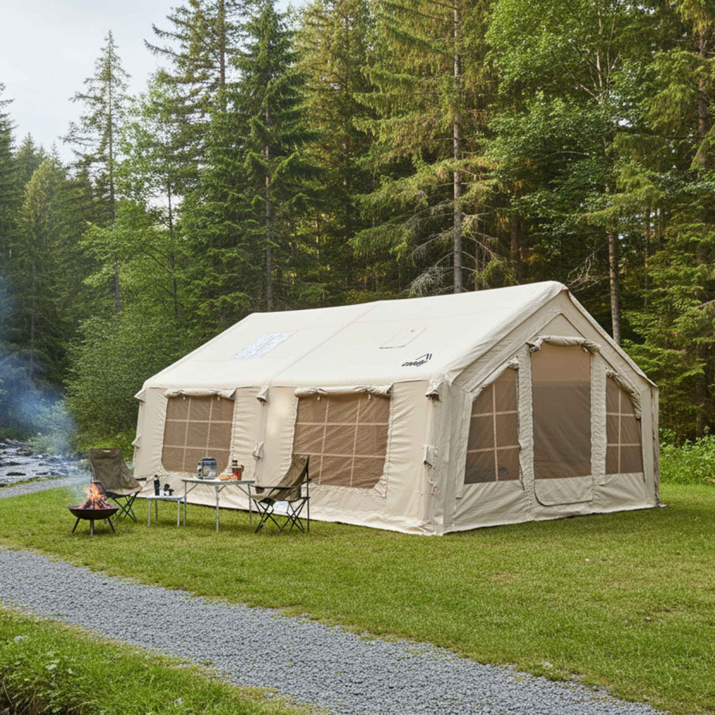 Coody 17.2 (Koala-7) Beige Inflatable Tent House for Camping (2-10 person)
