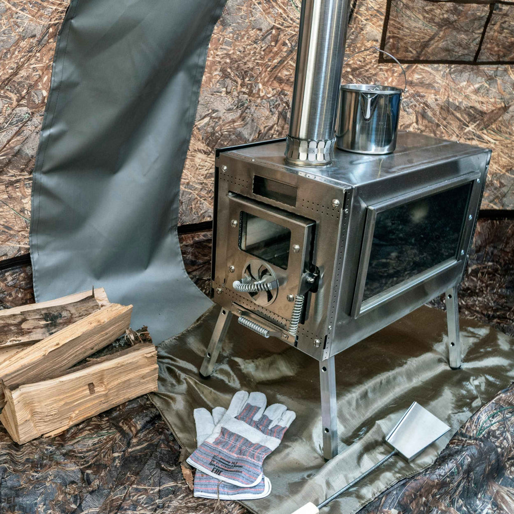 RBM All-Seasons tent UP-5 for 2-6 person + Wood Stove Caminus M + Thre