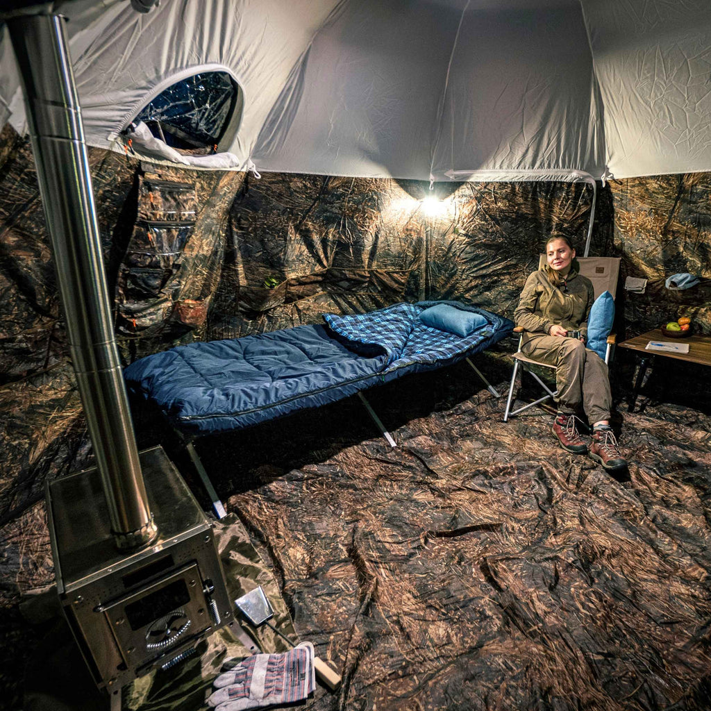 RBM All-Seasons tent  UP-5 for 2-6 person + Wood Stove Caminus M