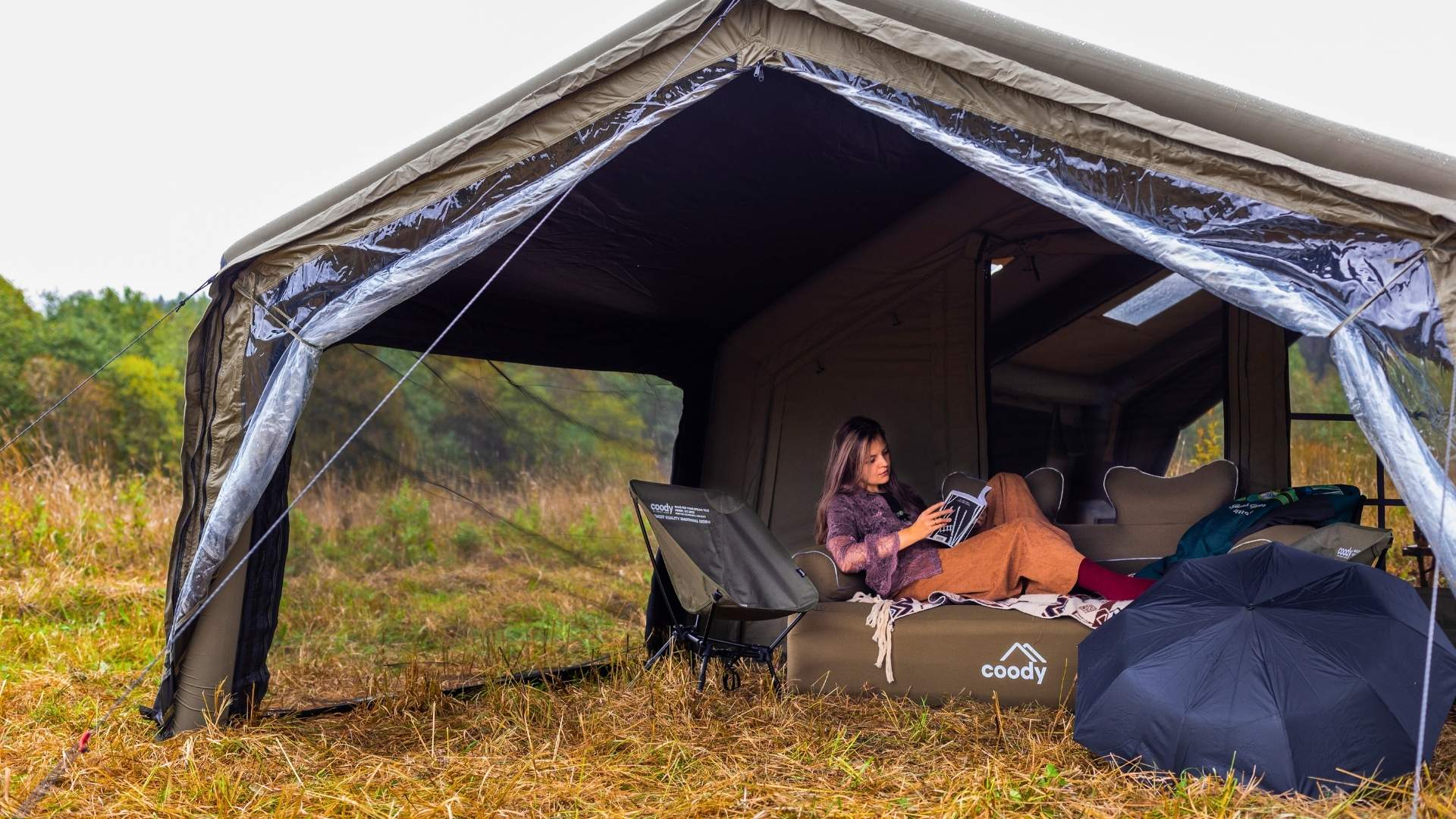 Coody AirTarp Gray - Inflatable Canopy for Tent 17.2, 13.6, Hub