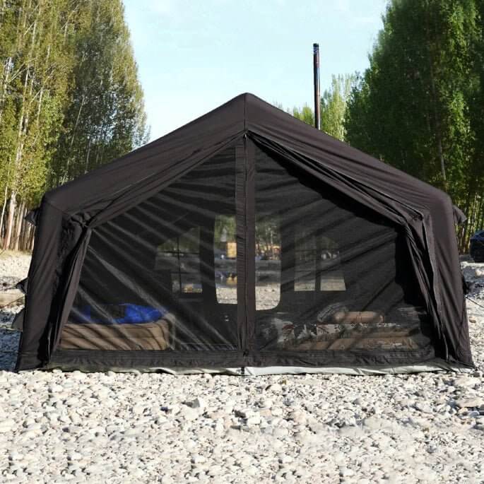 Coody RBM Koala 7 Black | 10 Person Inflatable Tent with Stove Jack
