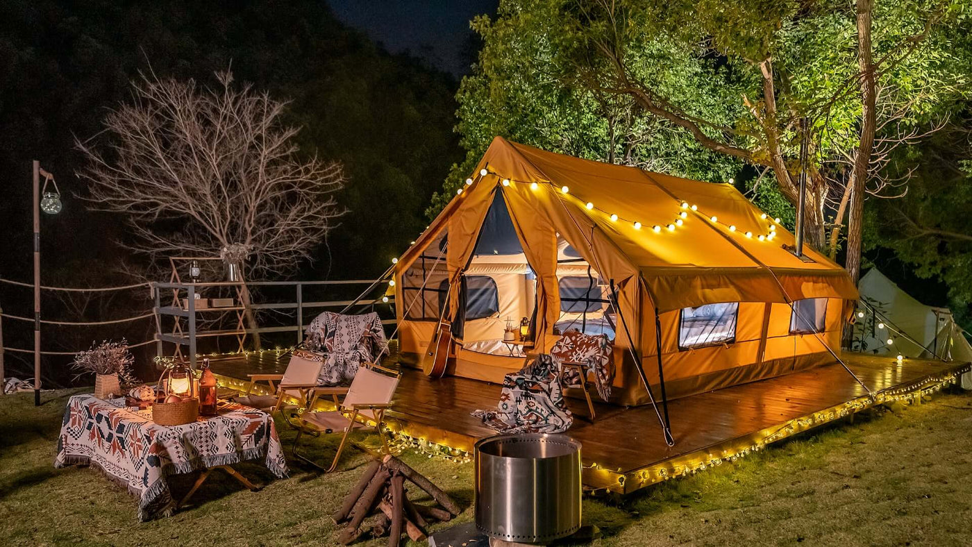 Hot Tent with Stove Jack Winter Camping Tents with Wood Stove RBM