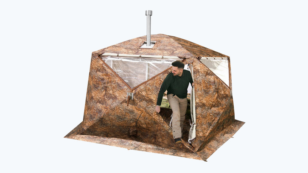 All-Season Premium Outfitter Wall Tent with Stove Jack "Pentagon". Best for 5 person.